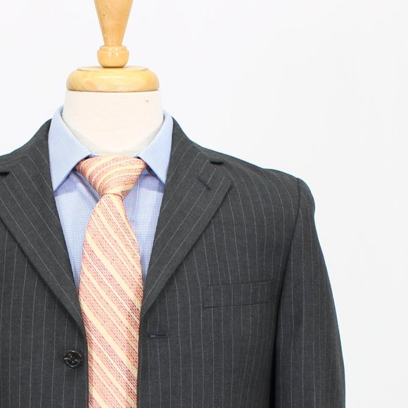 Michael Kors Youth 18R (36S Mens) 28x27 Gray Check Three Button Full Sui… - Picture 7 of 15